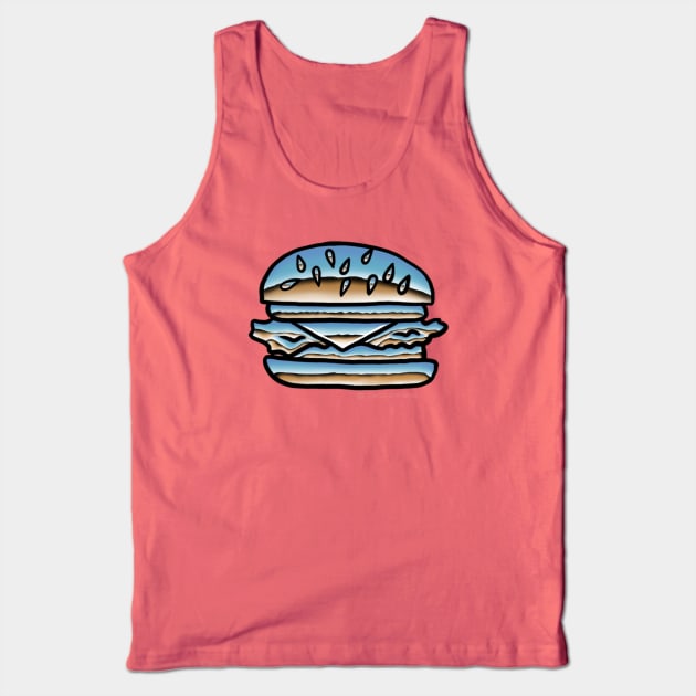 Chrome Burger Tank Top by TommyVision